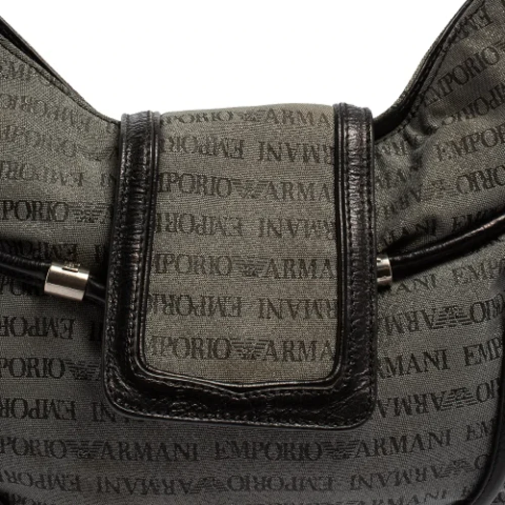 Armani Pre-owned Canvas handbags Gray Dames