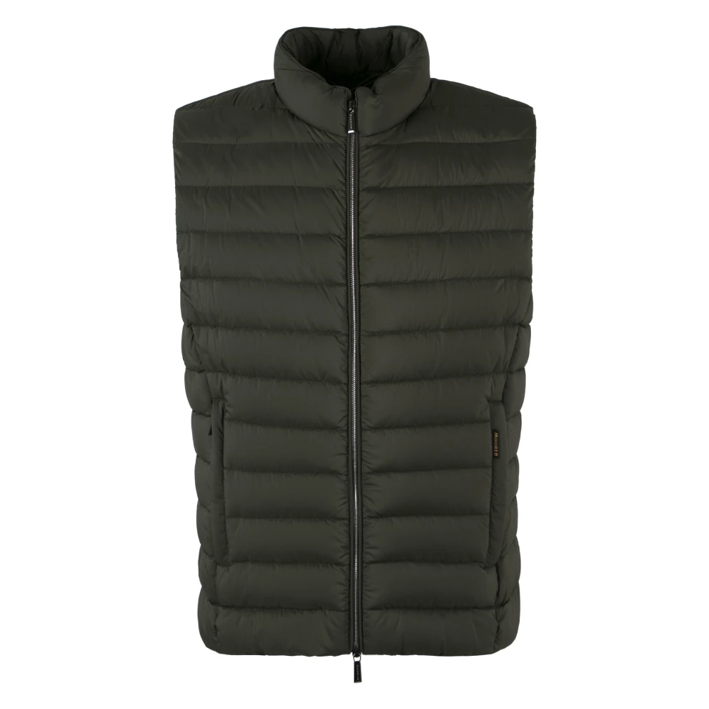 Moorer Gewatteerde bodywarmer van ganzendons Green Heren