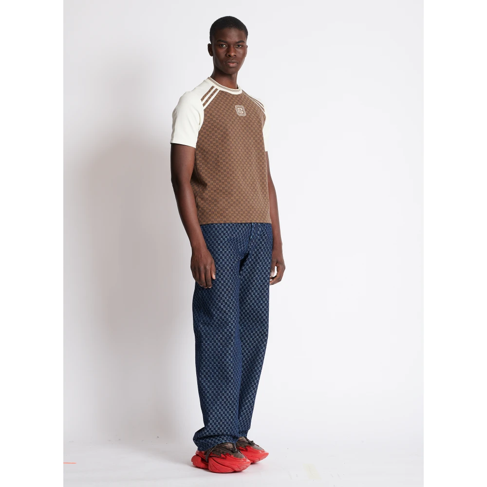 Balmain Retro PB ini onogra t-shirt Brown Heren