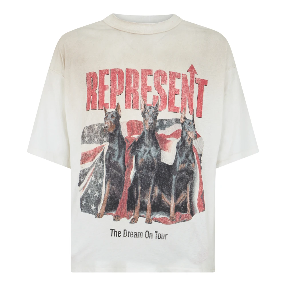 Represent Men's White T-Shirts, L, Dream On Tour T-Shirt