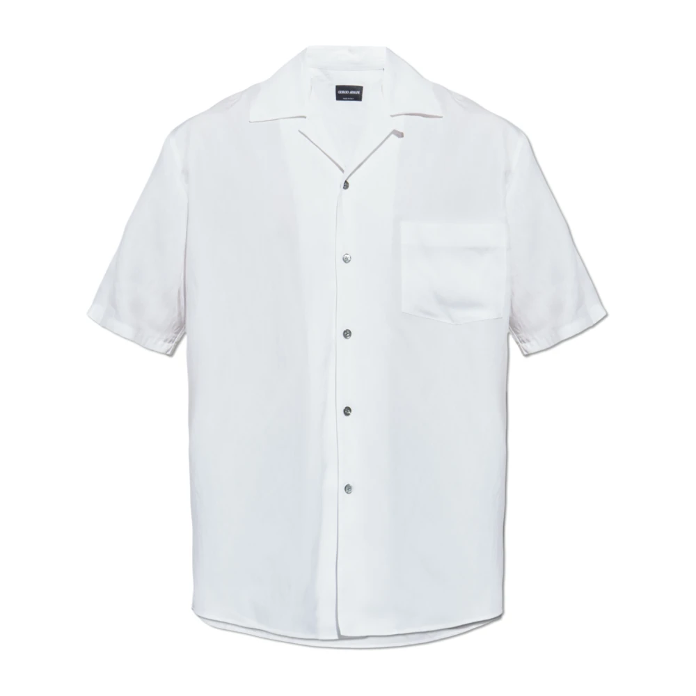 Giorgio Armani Uomo Bianco Shirt With Pocket