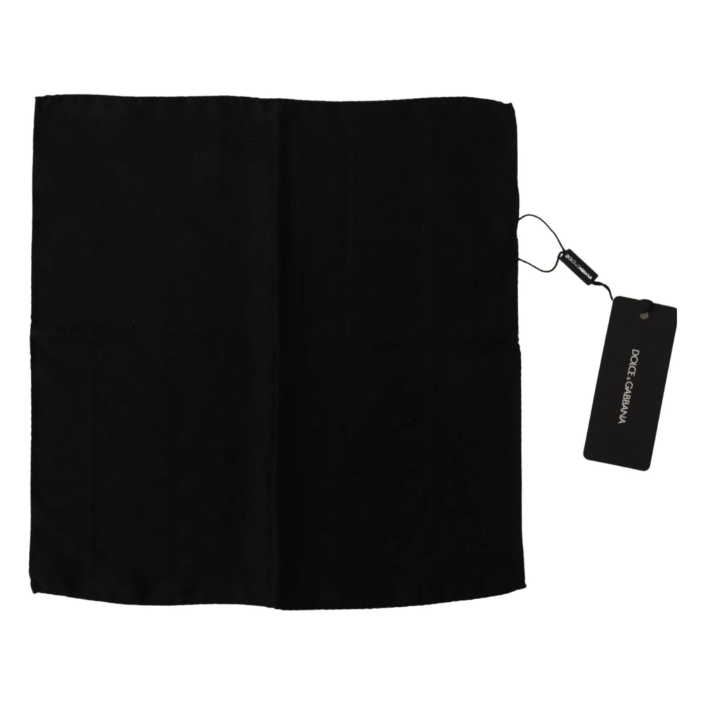 Dolce & Gabbana Luxe Zwarte Vierkante Sjaal Black Heren