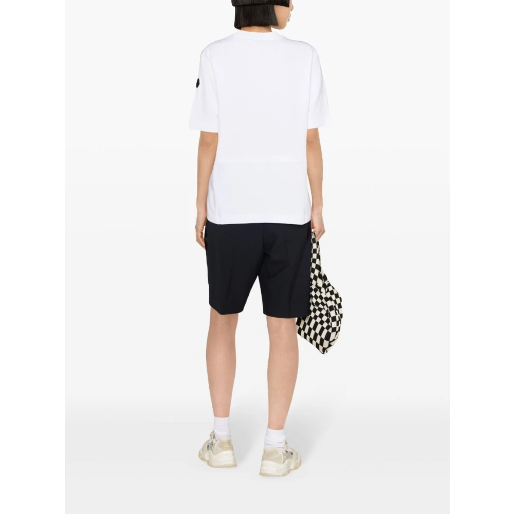 Moncler Witte SS T-shirt Polos White Dames
