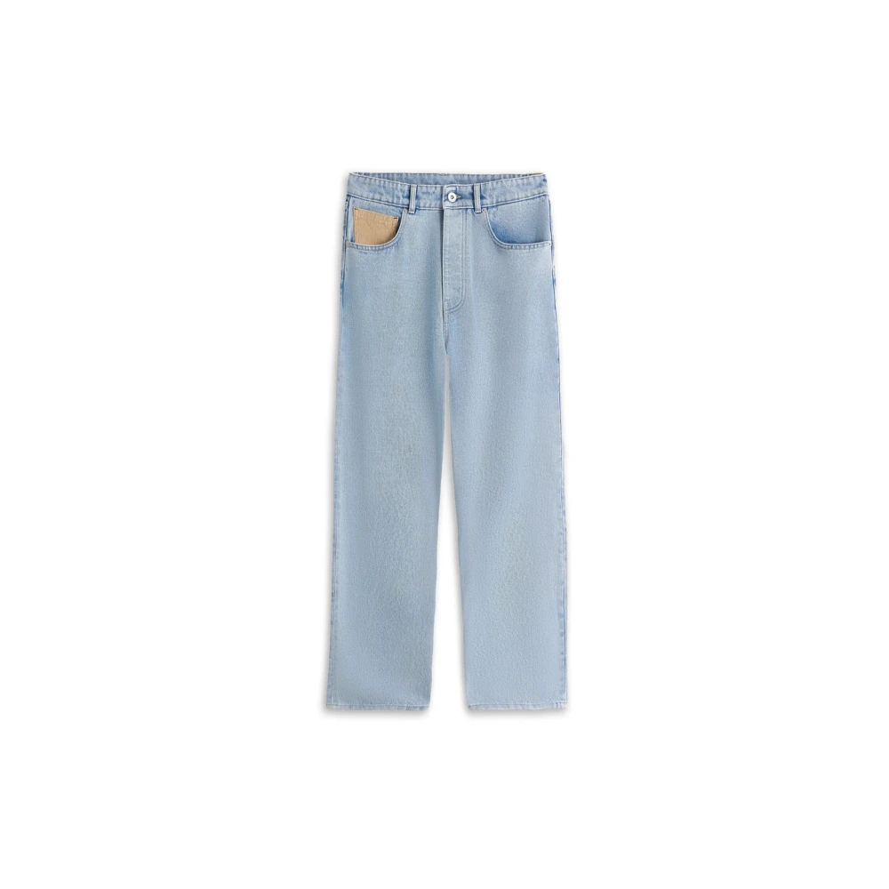 Drole de Monsieur Lichtblauwe Corduroy Detail Jeans Blue Heren