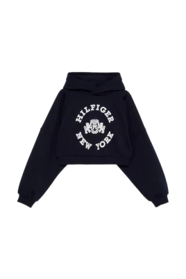 Crest Cropped Hoodie