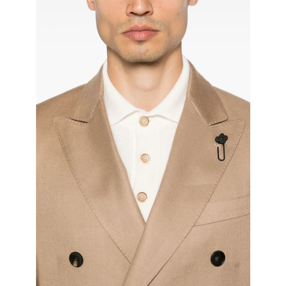 Lardini Beige Twill Weave Special Blazer Beige Heren