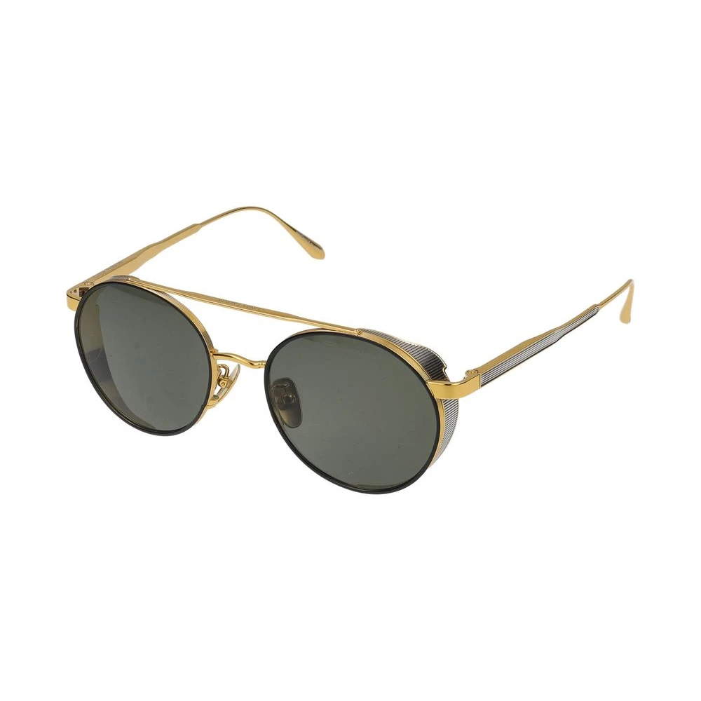 Linda Farrow Yellow Sunglasses, Unisex, 52 Mm, Conor Sunglasses Gold/Light Gold