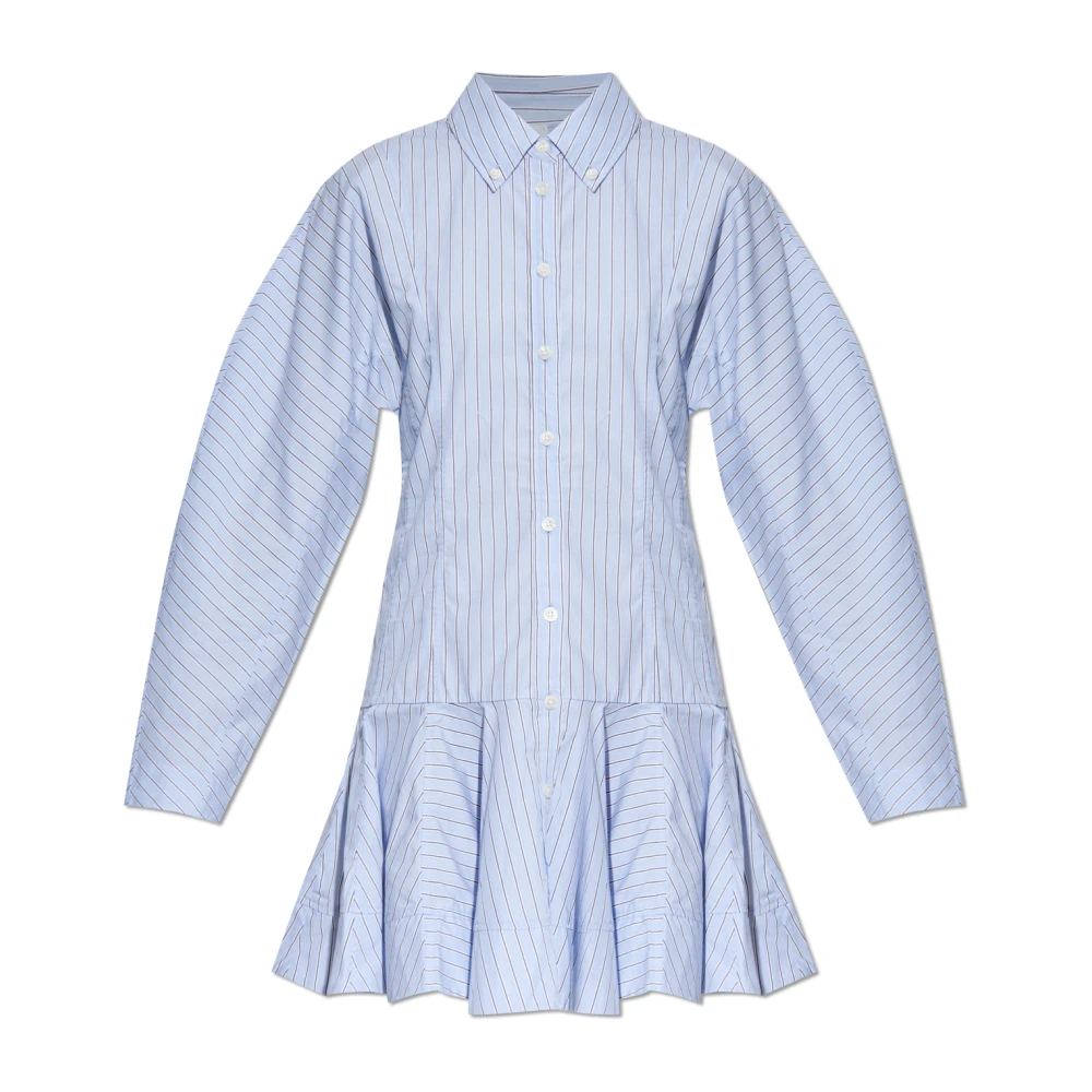 Ganni Blue Striped Shirt Dress - Female - Shirt Dresses - M - Dresses