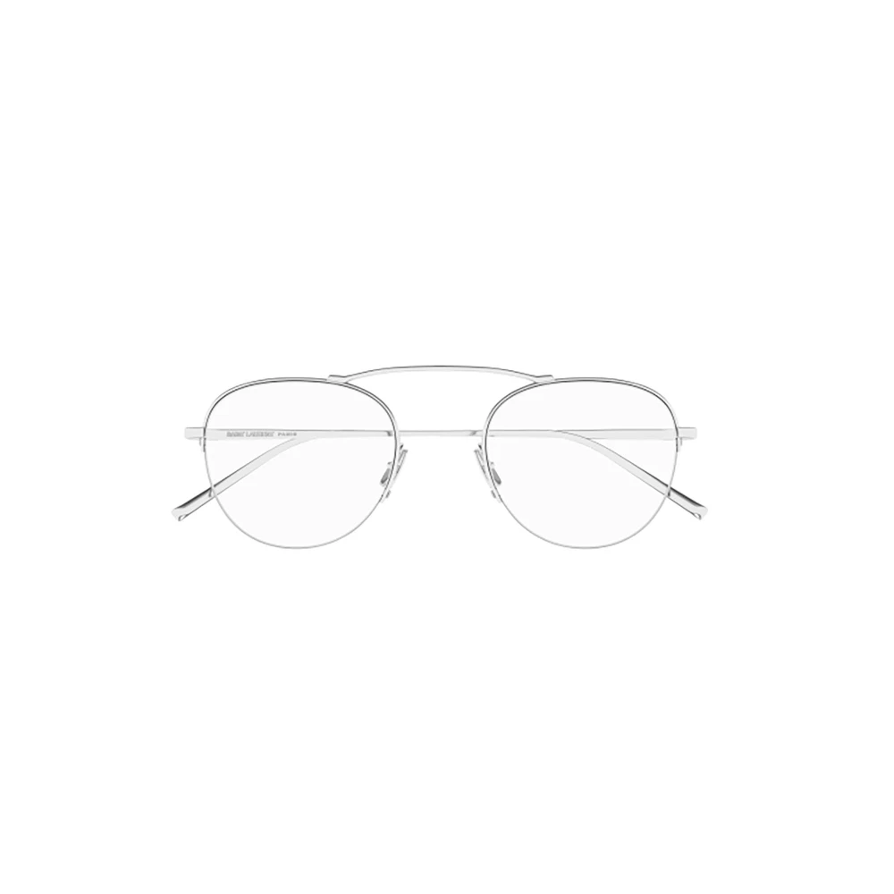 Saint Laurent Metalliska Optiska Glasögon för Kvinnor Gray, Dam