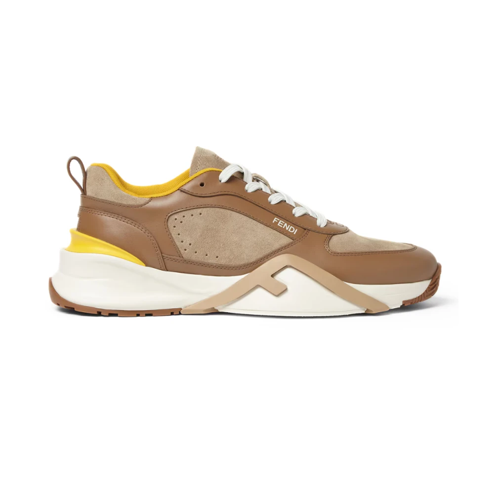 Fendi Mens Flow Trainers - Beige - Size 11 (46) - Image 3