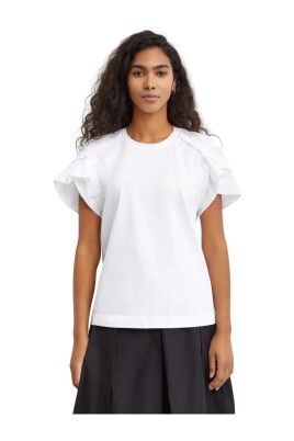 hvid-bomuld-plisseret-t-shirt