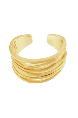 Justerbar Guldpläterad Ring