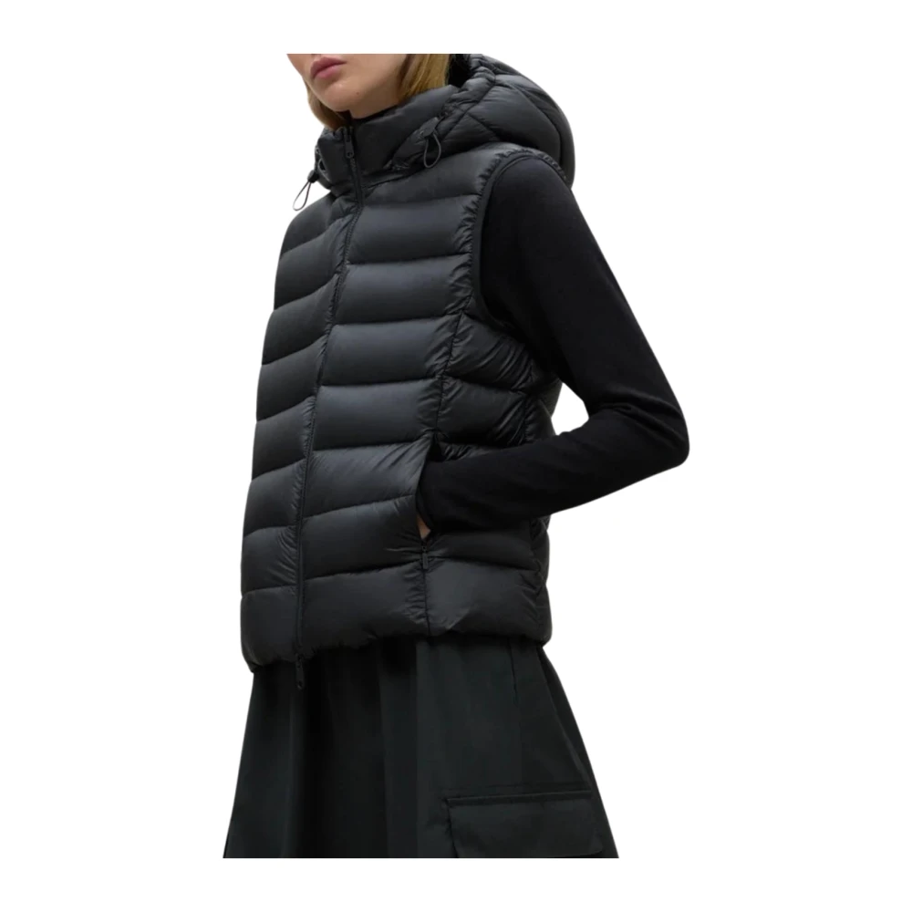 Ecoalf Zwarte vest voor vrouwen Black Dames