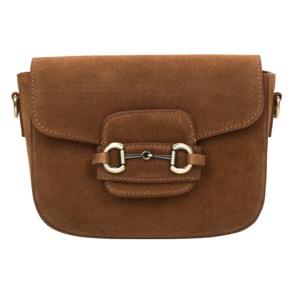 Estro Women's Brown Shoulder Bags, One Size, Velour Shoulder Bag