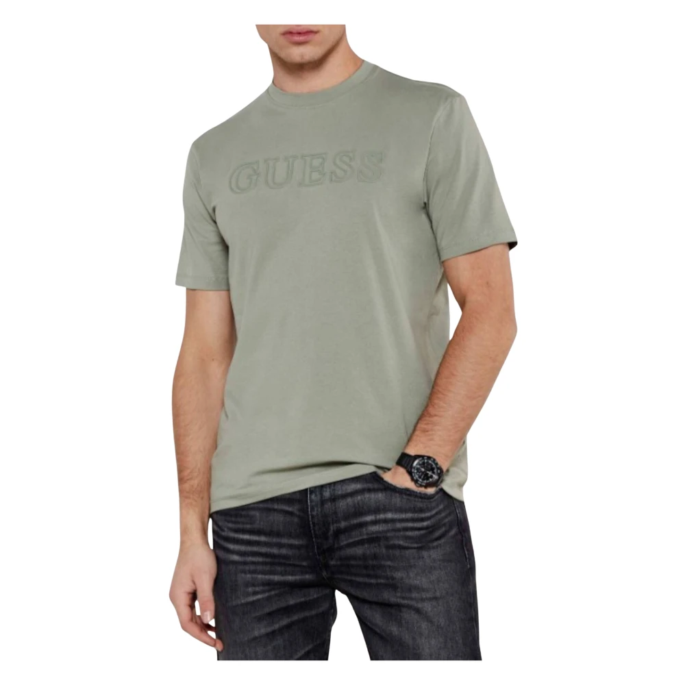 Guess Heren Alphy Groene T-shirt Lente Collectie Green Heren