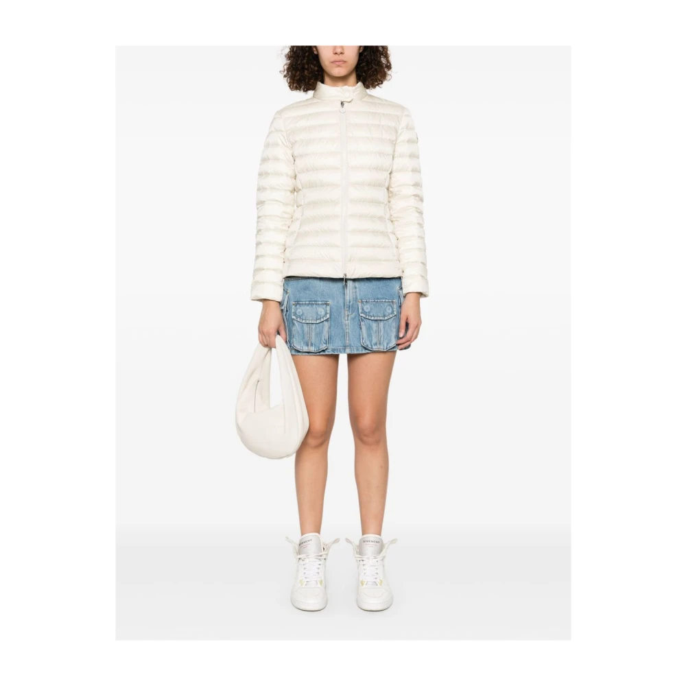 Moncler Witte Winterjassen White Dames