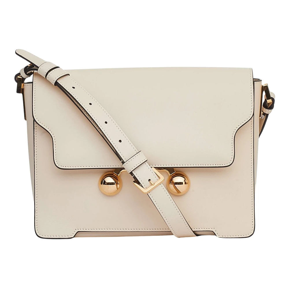 Marni Stijlvolle Schoudertas Bianco White Dames