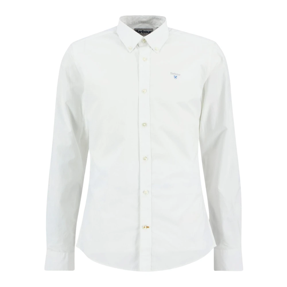 Barbour Men's White Treeport Poplin - Formal Shirts - L - Shirts