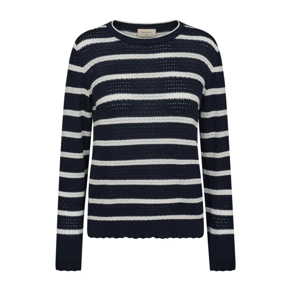 Freequent Gestreepte Trui in Blauw Blue Dames