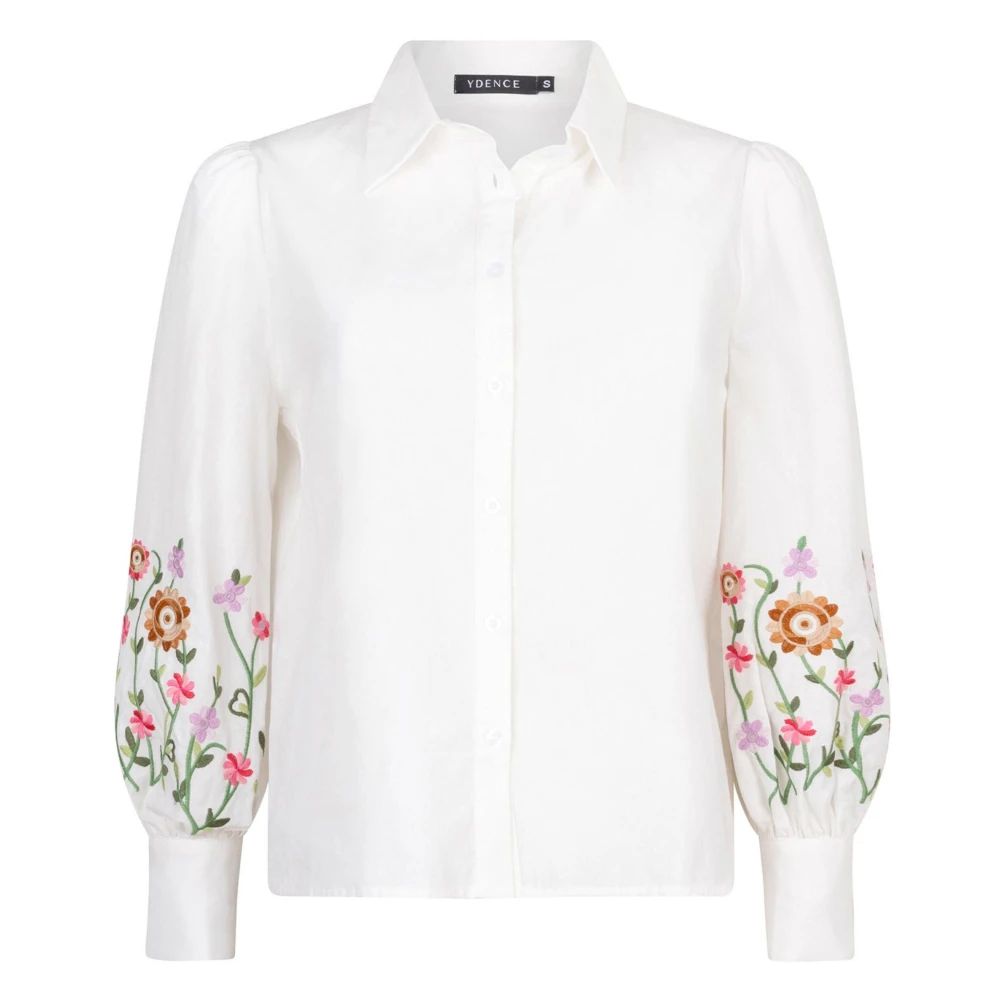 Ydence Bloemenblouse met lange mouwen White Dames