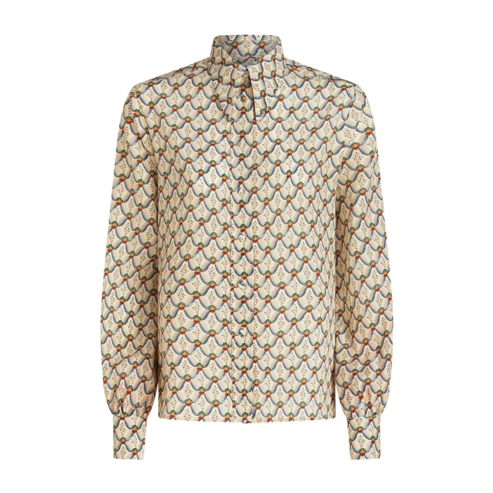 Etro Women's Multicolor Shirts, Xs, Silk Long Sleeve Shirt