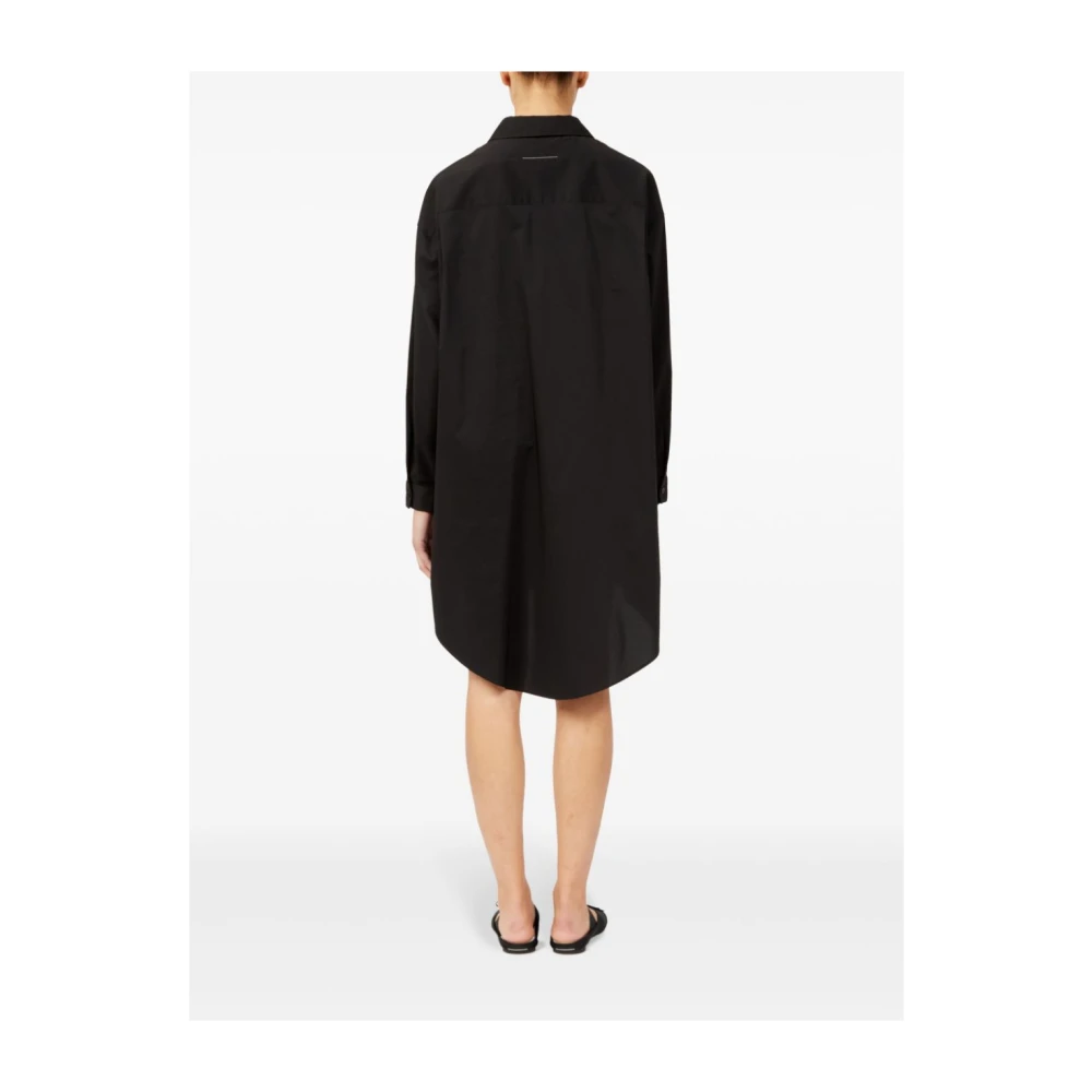 MM6 Maison Margiela Shirt Dress Black Dames