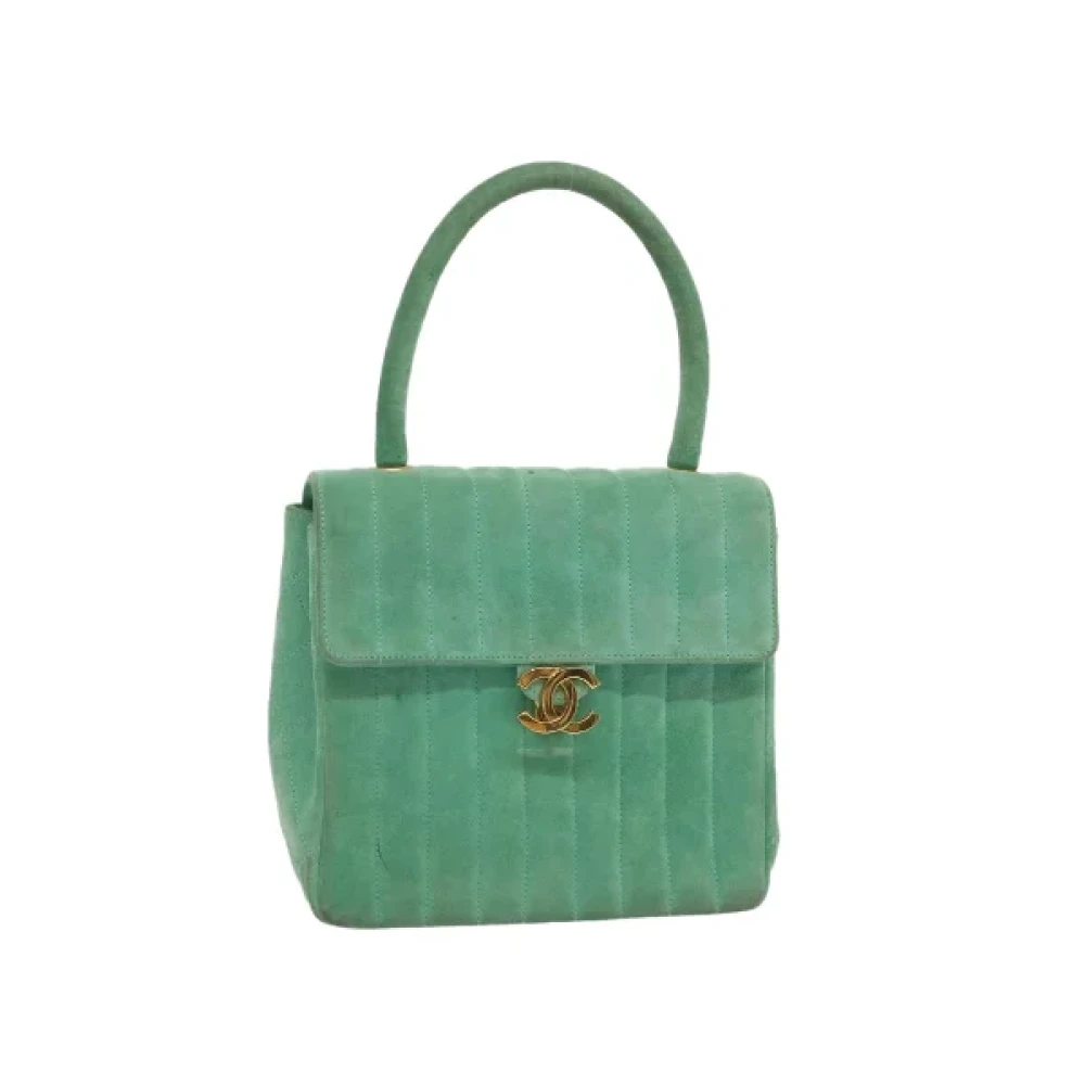 Chanel Vintage Pre-owned Suede handbags Green Dames