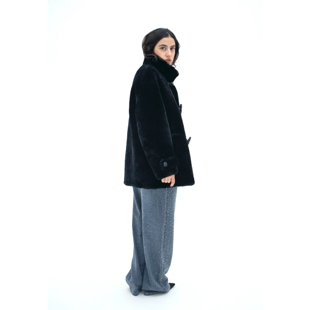 Just Things we Like Minato Shearling Jacket Black Dames