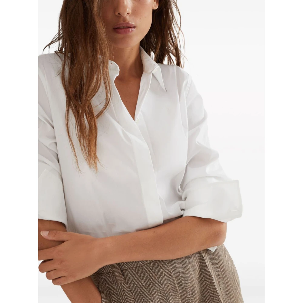 BRUNELLO CUCINELLI Wit Overhemd voor Mannen White Dames