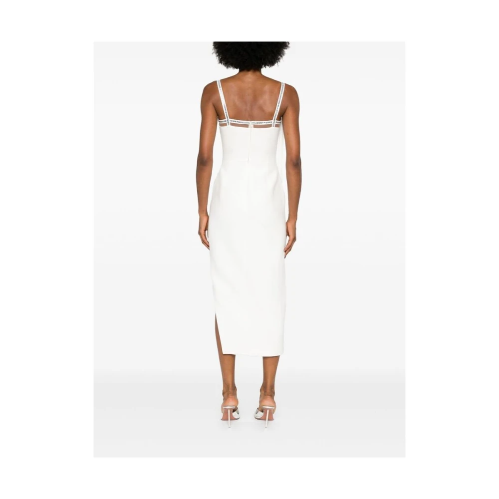 David Koma Kristalversierde Witte Jurk White Dames