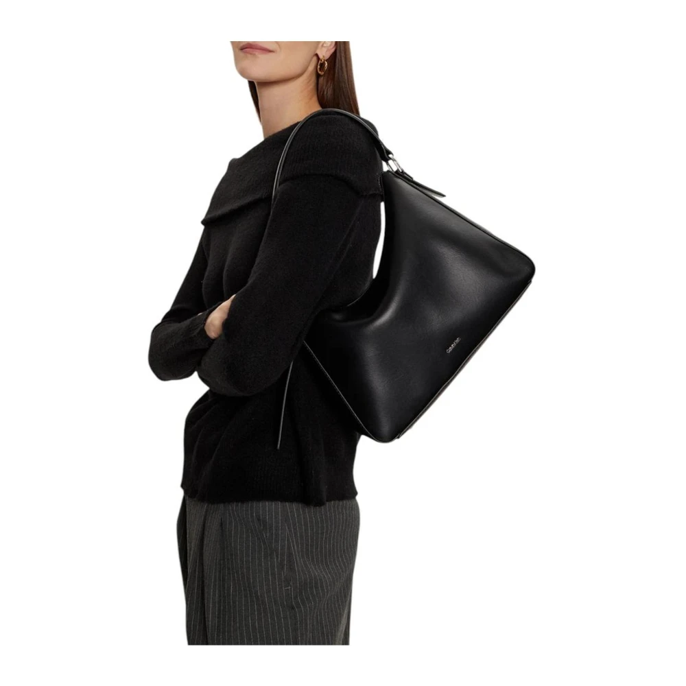 Calvin Klein Zwarte Middelgrote Handtas Dames Collectie Black Dames