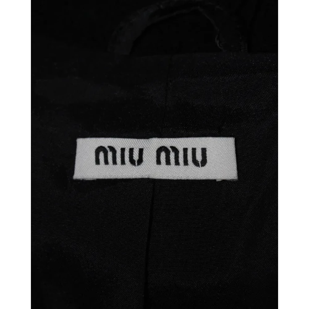 Miu Pre-owned Wool outerwear Black Dames