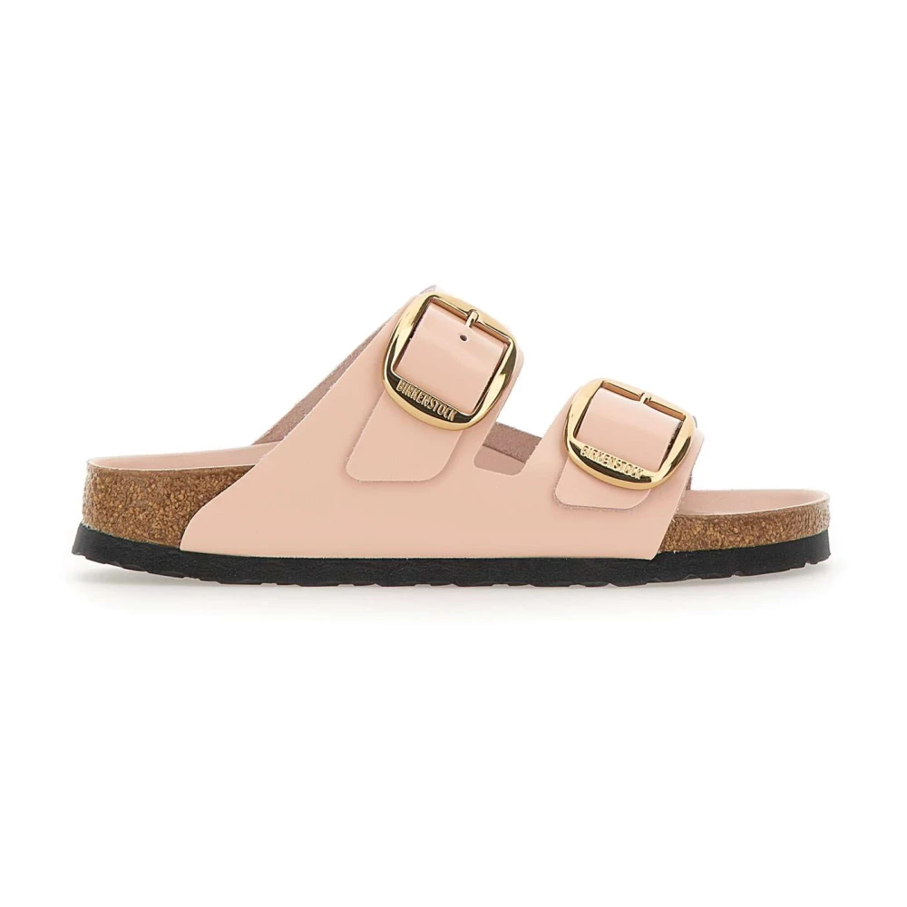 Birkenstock Women's Pink Sliders, 7 Uk, Arizona Big Buckle Narrow Fit
