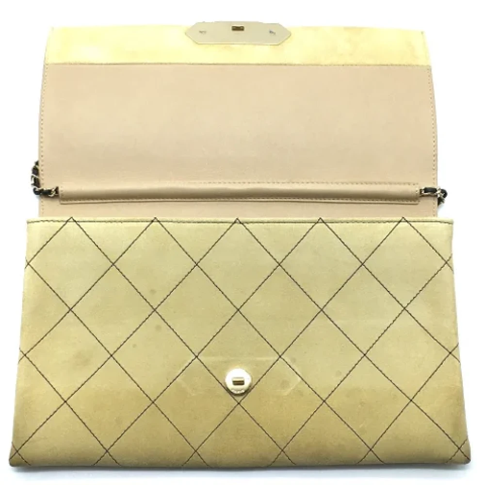 Chanel Vintage Pre-owned Leather chanel-bags Beige Dames