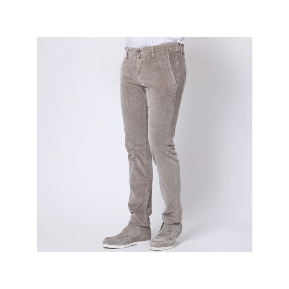 Jacob Cohën Slim Corduroy Broek Bobby Taupe Brown Heren