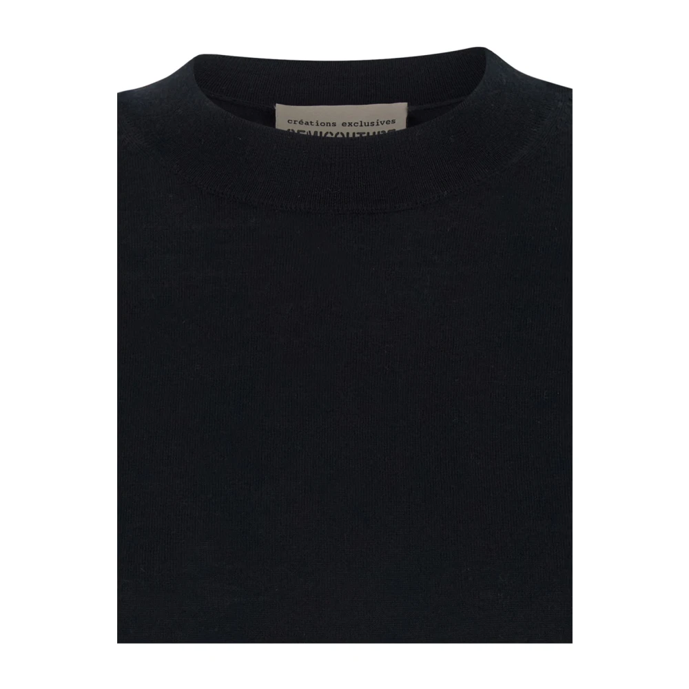 Semicouture Zwarte Crewneck Woltrui Black Dames