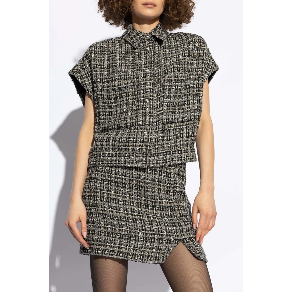 IRO Tweed Vest 'Bianka' Gray Dames