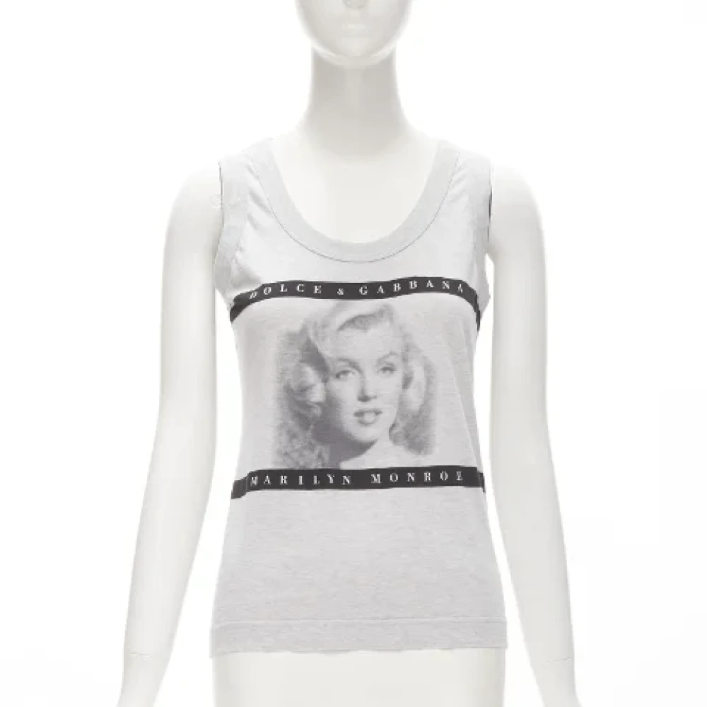 Dolce & Gabbana Pre-owned Vintage Marilyn Monroe Tank Top Gray Dames