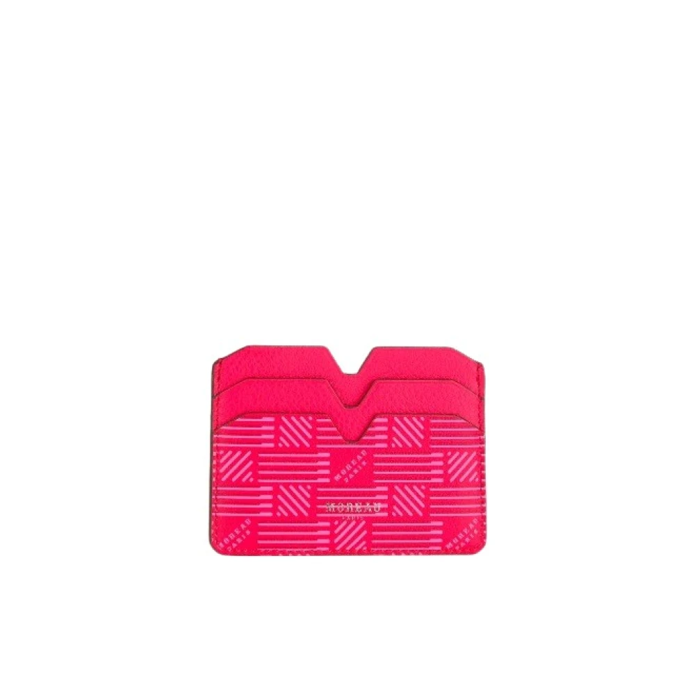 Moreau Paris Slanke Leren Kaarthouder Portemonnee Red Dames