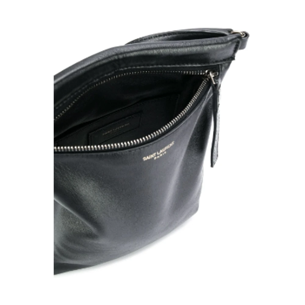Saint Laurent Stijlvolle Zak Leren Tas Black Heren