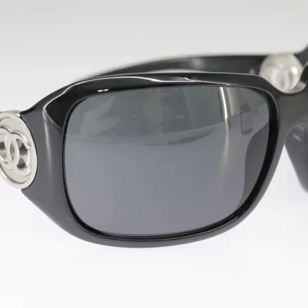 Chanel Vintage Pre-owned Plastic sunglasses Black Dames