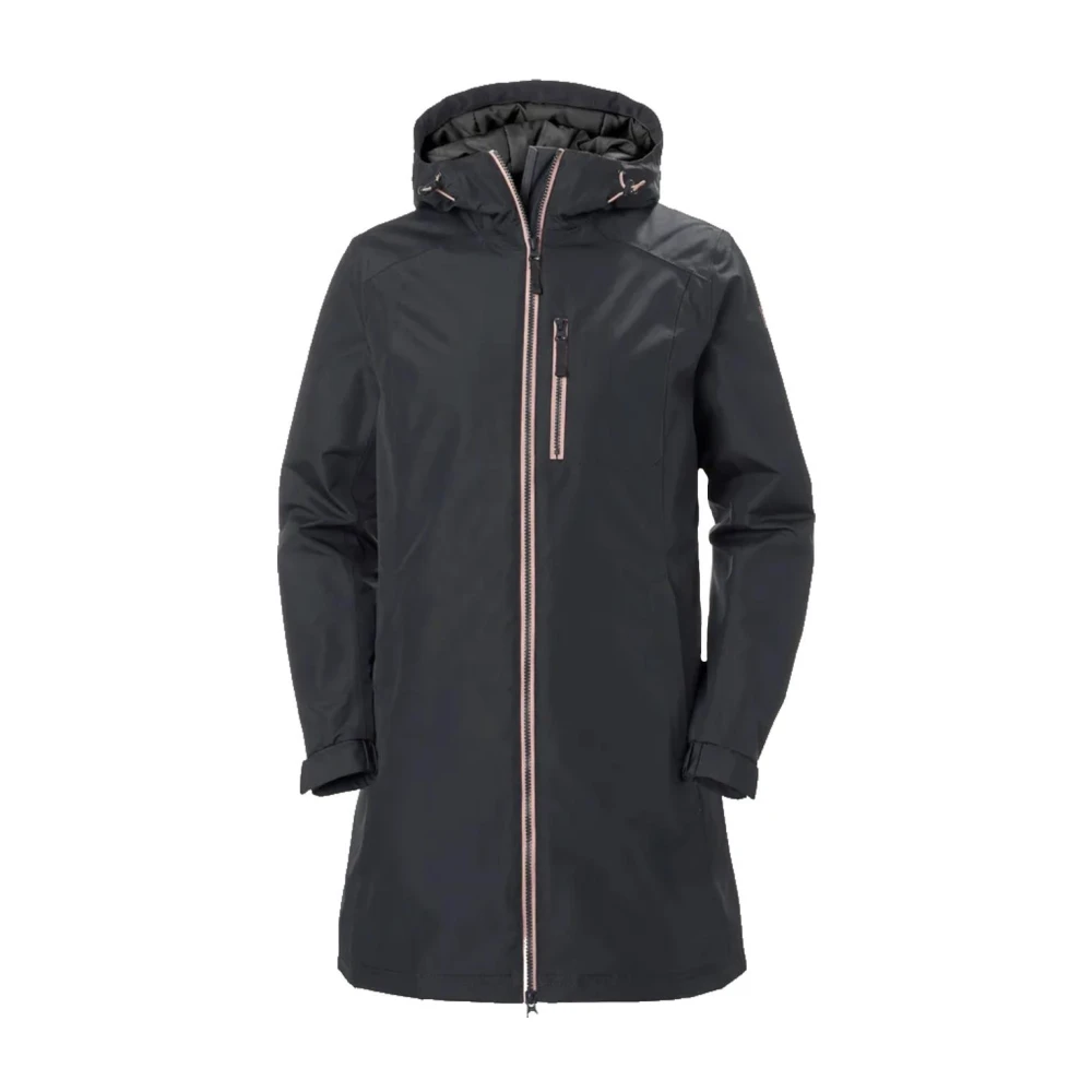 Helly Hansen Lange Belfast Jas Waterdicht Elegant Stijlvol Gray Dames