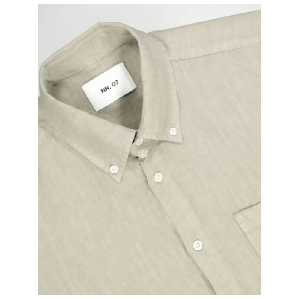 Nn07 Casual Linnen Overhemd Green Heren
