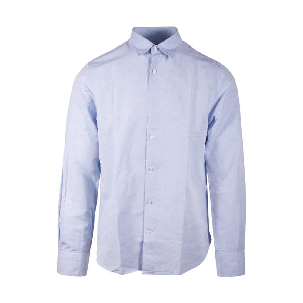 Officine Générale Blauwe Giacomo Shirt Blue Heren