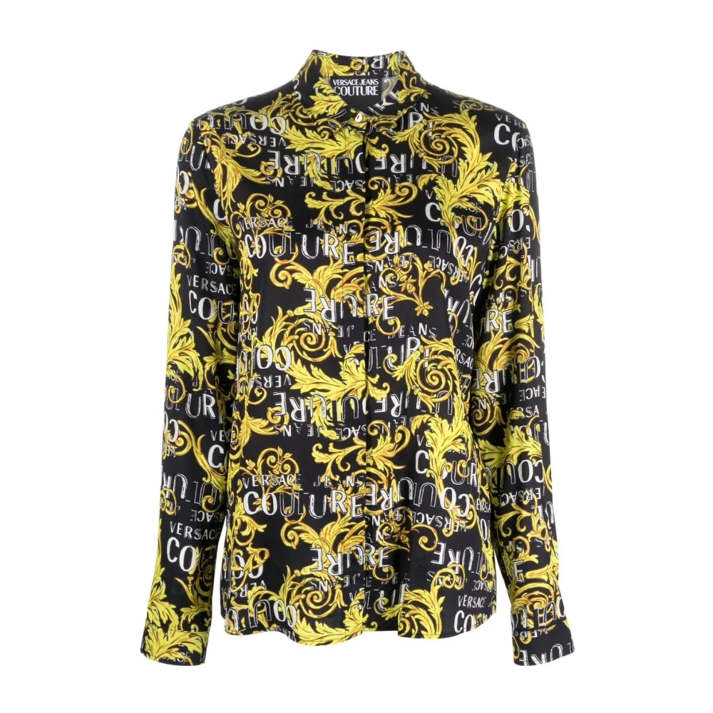 Versace Jeans Couture Women's Multicolor Black Long Sleeve Viscose Shirt - Shirts - 2XS - Blouses & Shirts