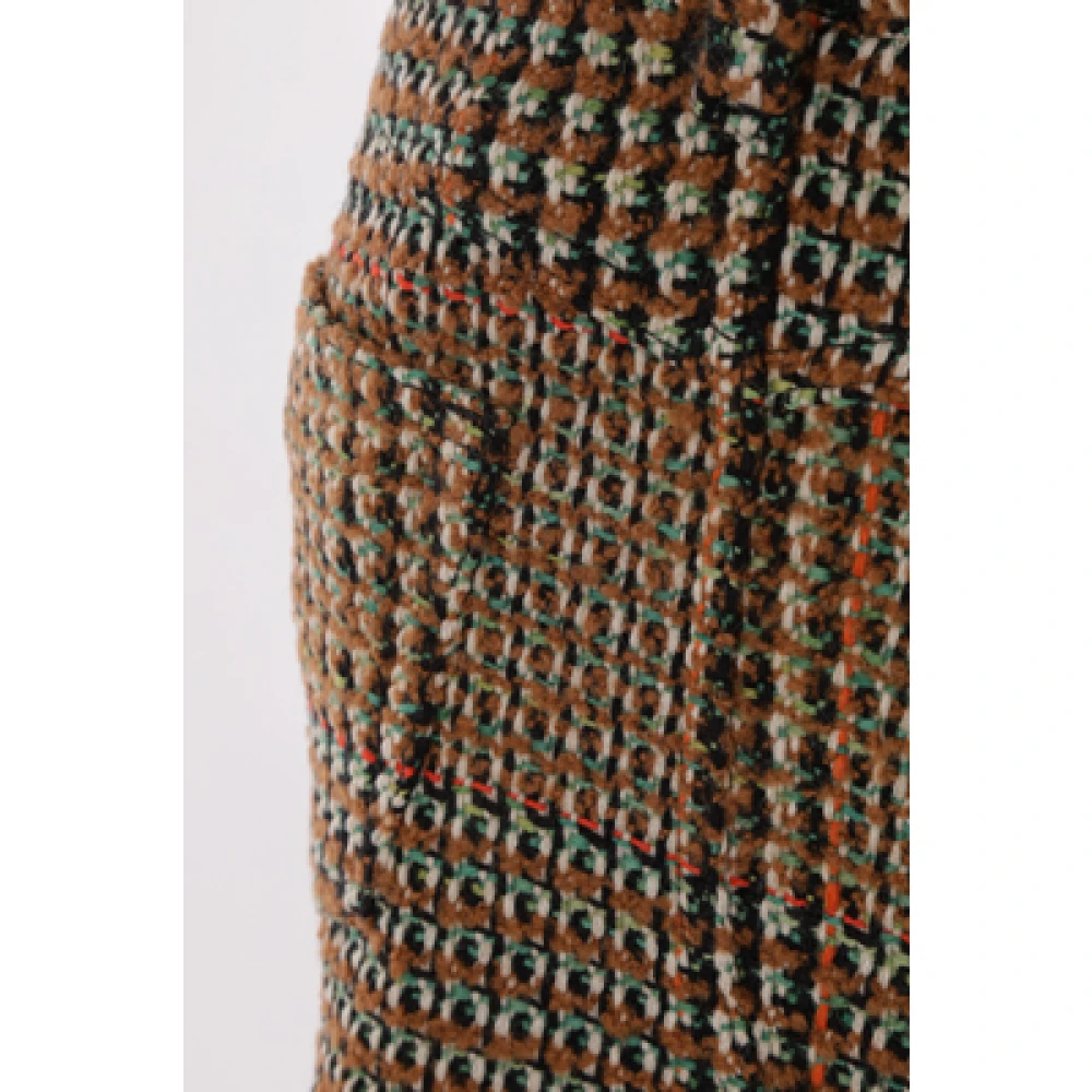 Stella Mccartney Bruine Tweed Rok met Franjes Brown Dames