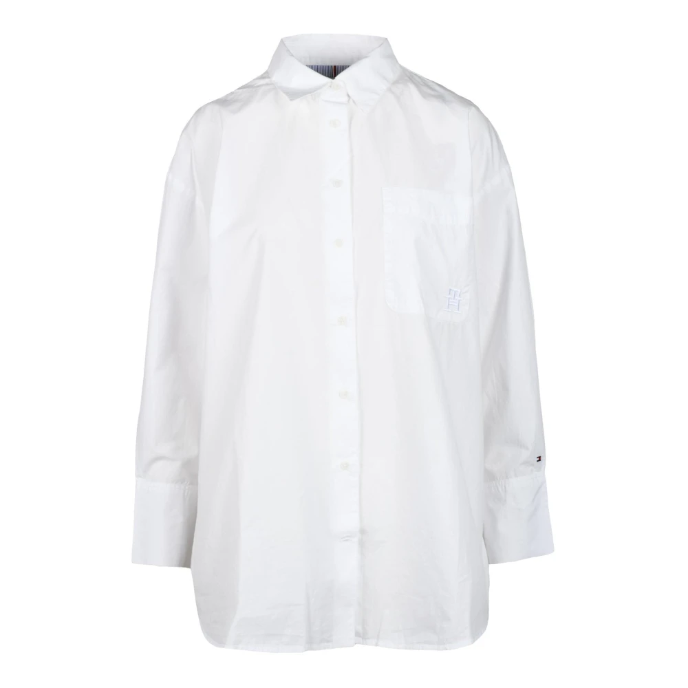 Tommy Hilfiger Katoenen Overhemd White Dames