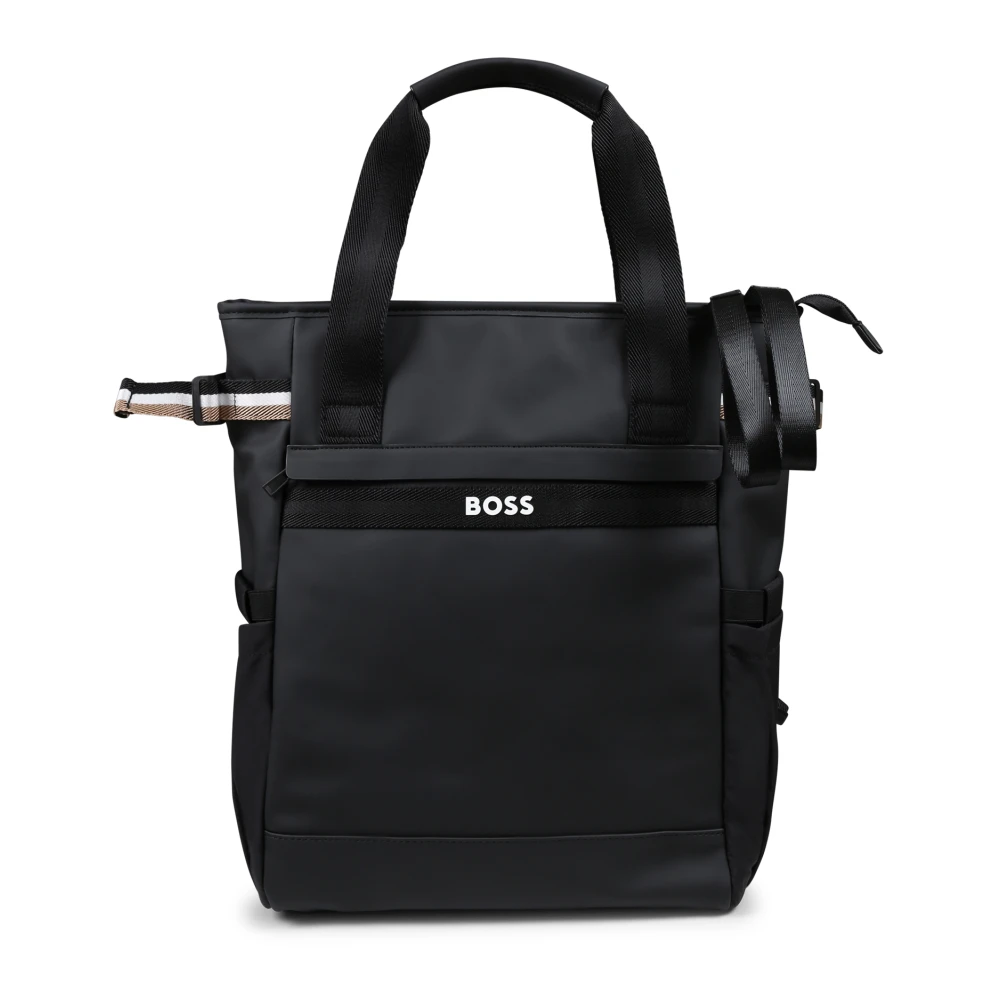 Hugo Boss Zwarte luiertas met meerdere functies Black Unisex