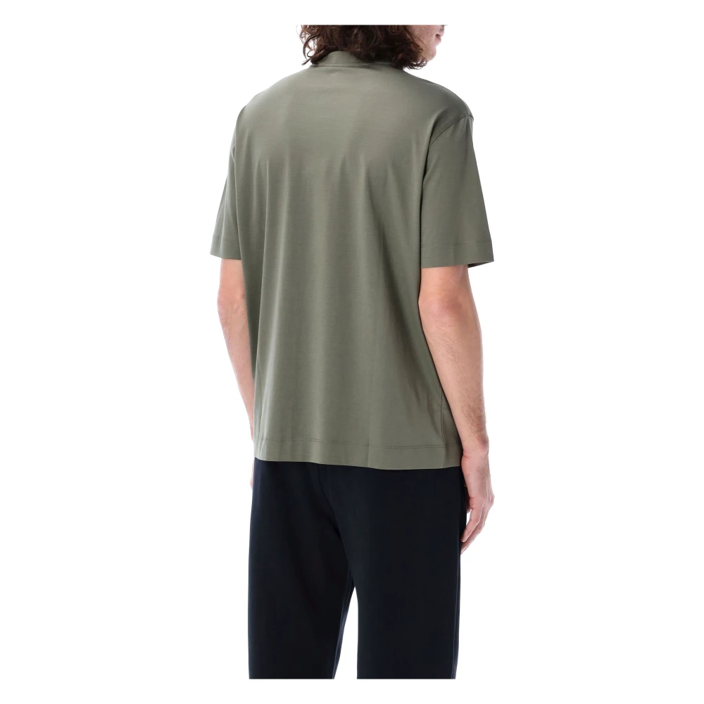 Emporio Armani Casual Katoenen T-Shirt voor Mannen Green Heren