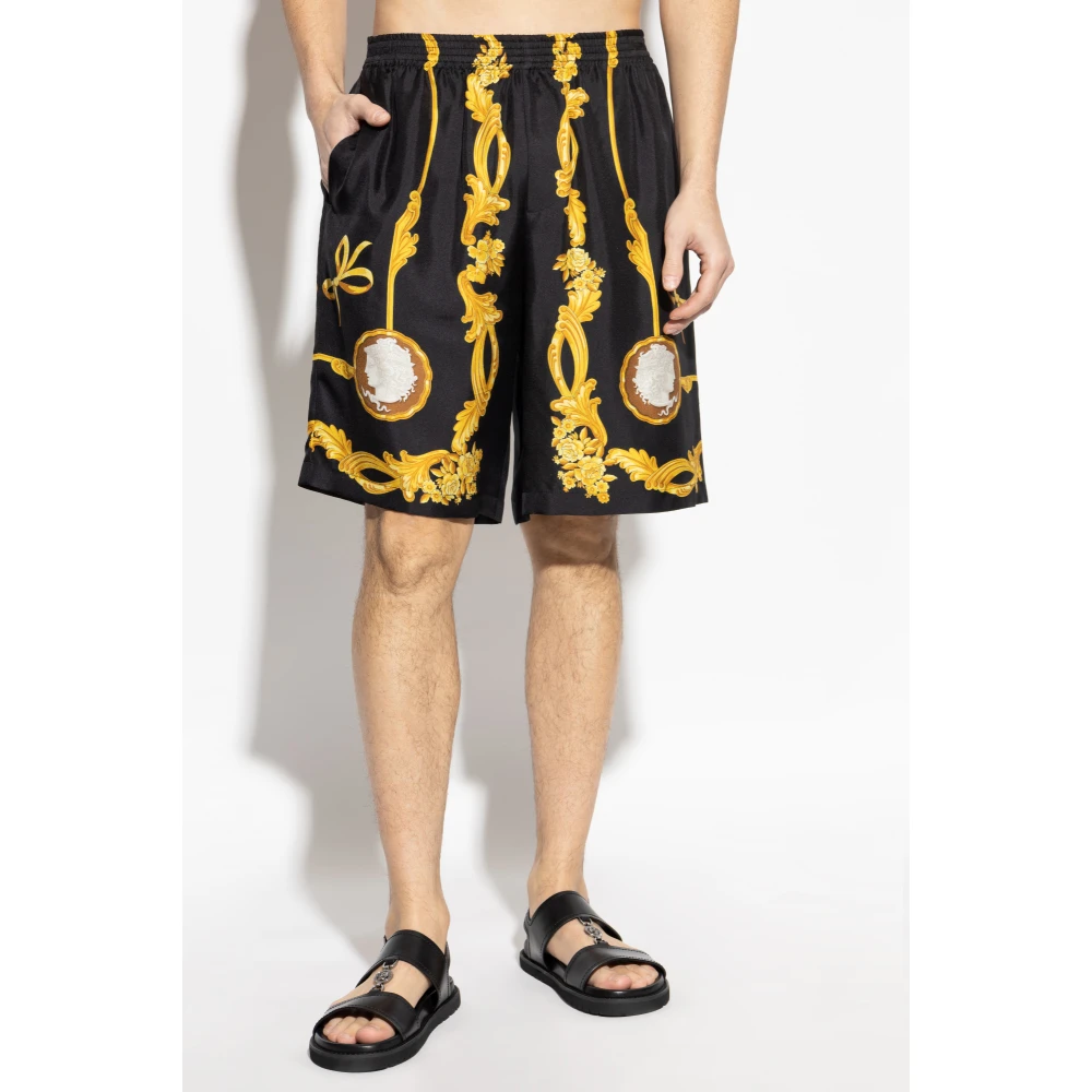 Versace Zijden shorts Black Heren